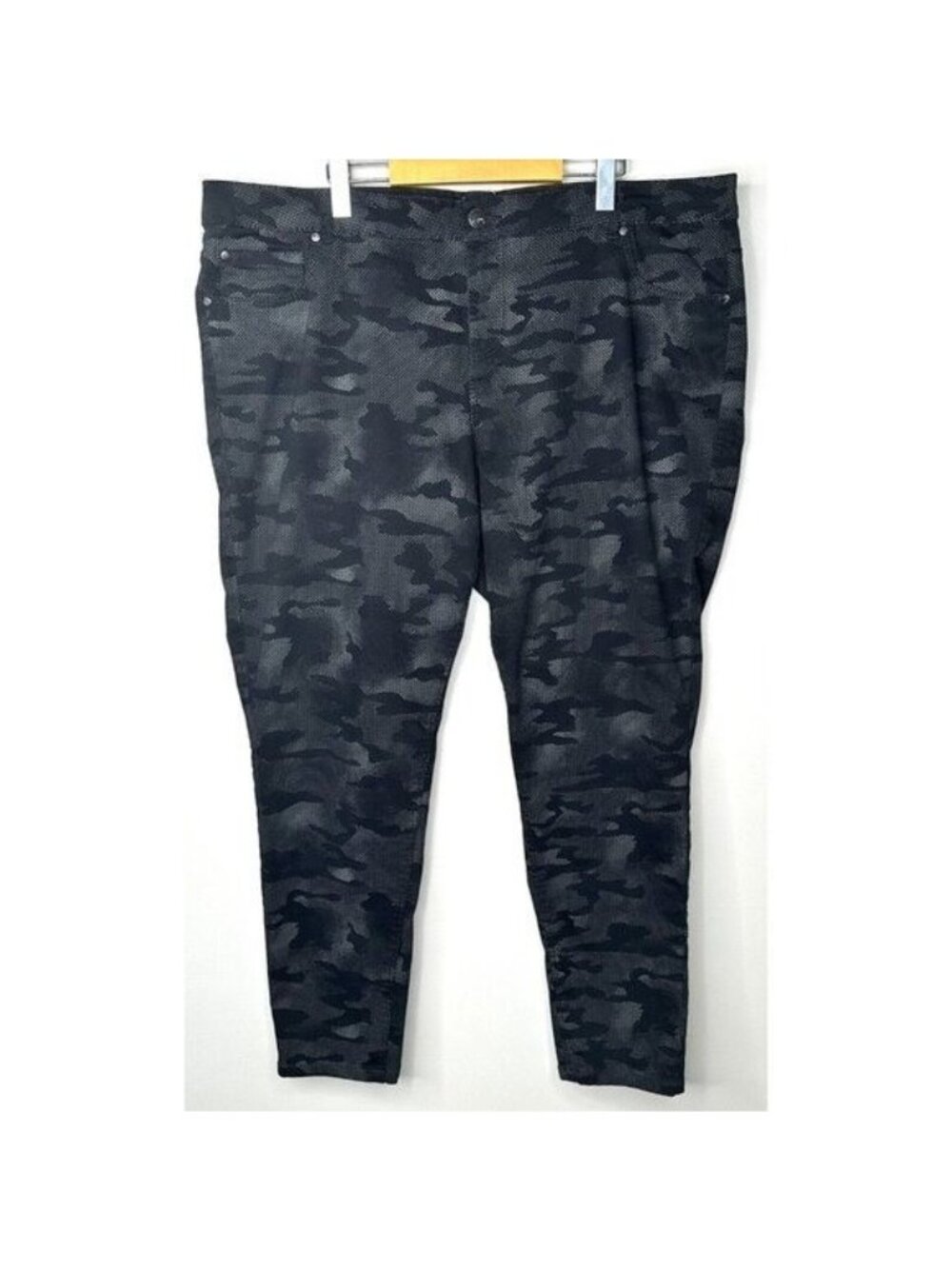 d/C Jeans Jeggings Womens Plus 24 Black Camo Stretch Skinny High Rise Jeans